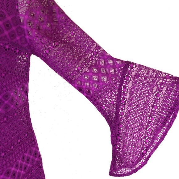 NWT Alfani Magenta Sheath Lace Dress - Picture 3 of 7